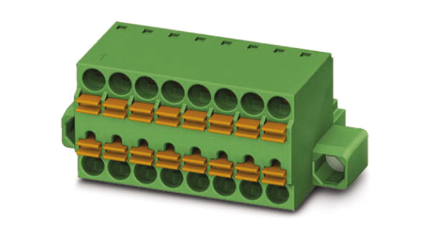 Phoenix Contact 基板用端子台, TFMC 1.5/ 3-STF-3.5シリーズ, 3.5mmピッチ , 1列, 3極, 緑