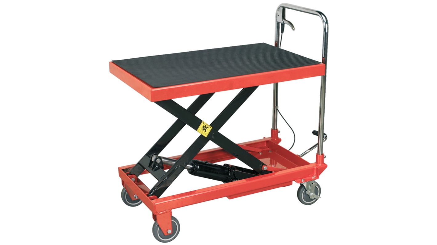 RS PRO Flatbed Steel Platform Trolley, 820 x 520 x 770mm, 300kg Load