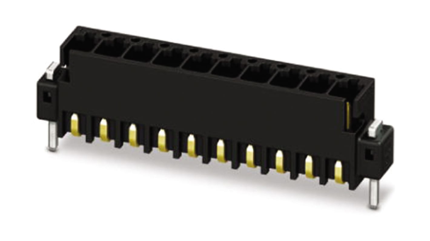 Conector macho para PCB Phoenix Contact serie MCV 0.5/ 5-G-2.54 SMD R44 de 5 vías, paso 2.54mm, para soldar