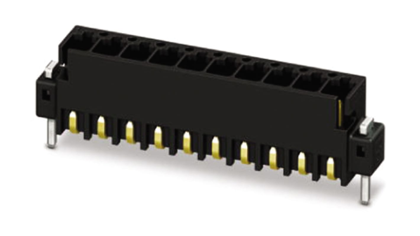 Phoenix Contact 2.54mm Pitch 9 Way Pluggable Terminal Block, Header, Solder Termination