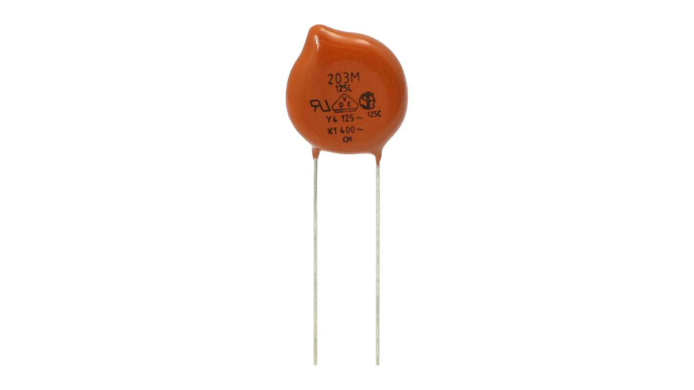 Vishay Single Layer Ceramic Capacitor (SLCC) 4.7nF 125V ac ±20% Y5V Dielectric, 125L, Through Hole +125°C Max Op. Temp.