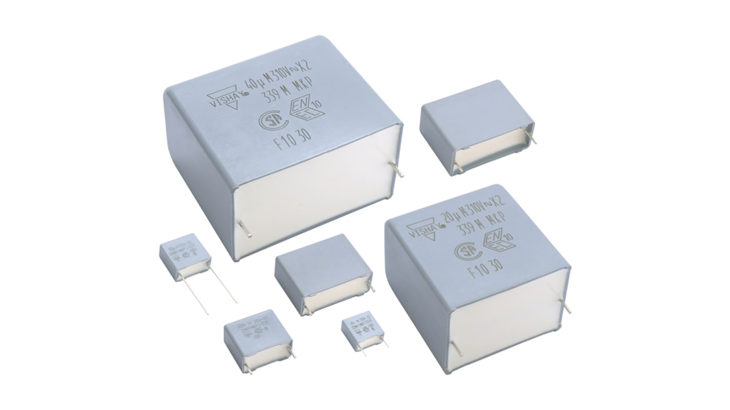 Vishay Single Layer Ceramic Capacitor (SLCC) 220nF 310V ac ±20% Polypropylene Film Dielectric, MKP338, Radial +110°C