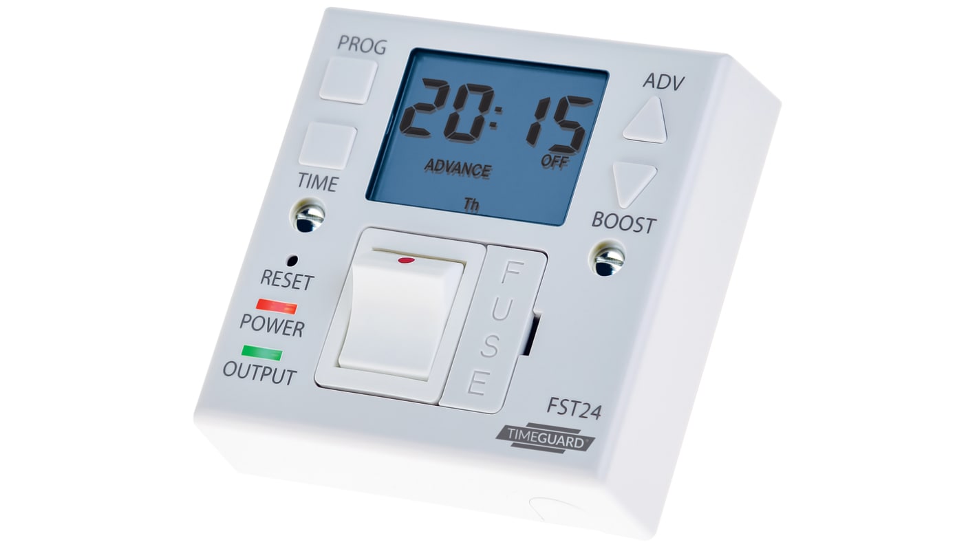 Temporizador eléctrico Theben / Timeguard FST24, 230 V ac, 1 Canal