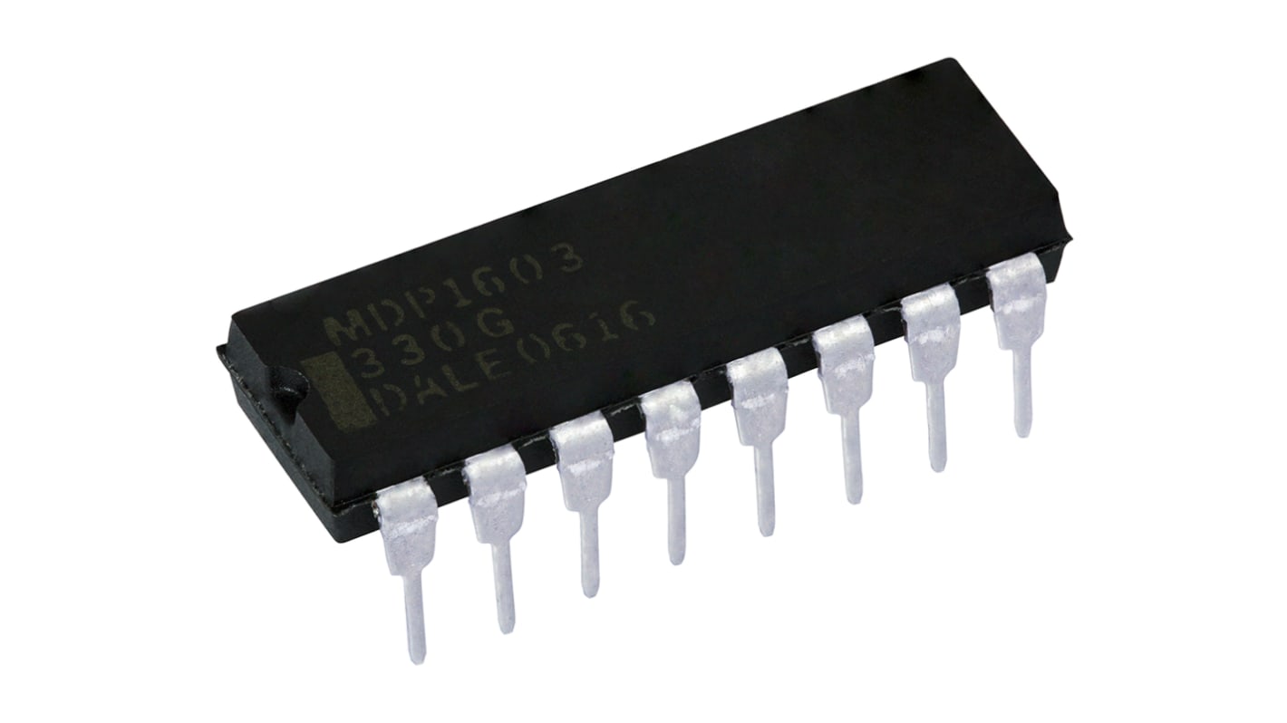 Vishay, MDP 1kΩ ±2% Bussed Resistor Network, 15 Resistors, 1.92W total, DIP, Solder