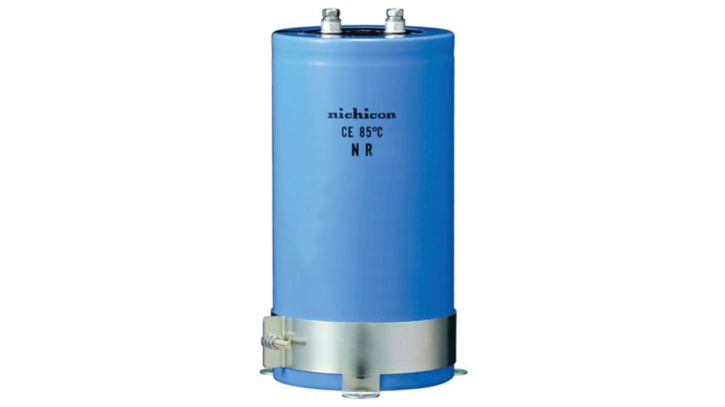 Condensador electrolítico Nichicon serie NR, 10000μF, ±20%, 80V dc, mont. roscado, 35 x 80mm, paso 12.7mm