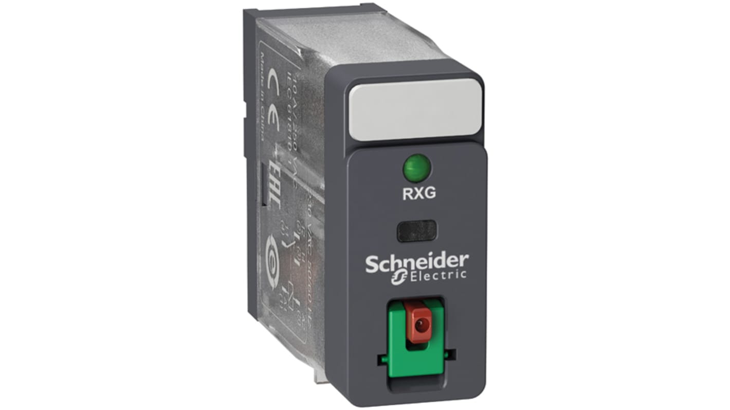 Schneider Electric Harmony Relay RXG Monostabiles Relais, Steckrelais 1-poliger Wechsler 10A 24V ac Spule / 820mW