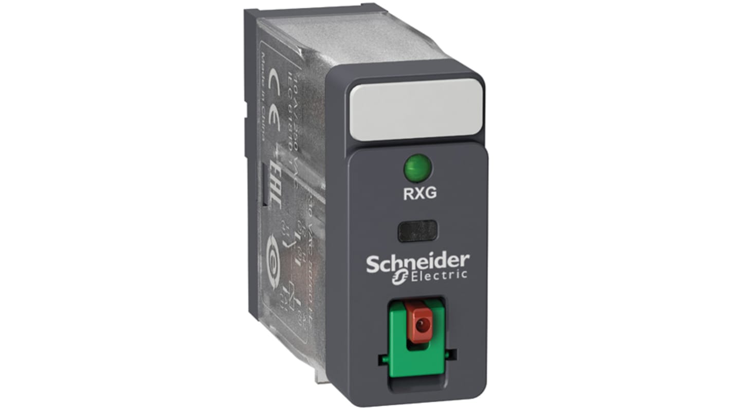 Schneider Electric Harmony Relay RXG Monostabiles Relais, Steckrelais 2-poliger Wechsler 5A 24V ac Spule / 820mW