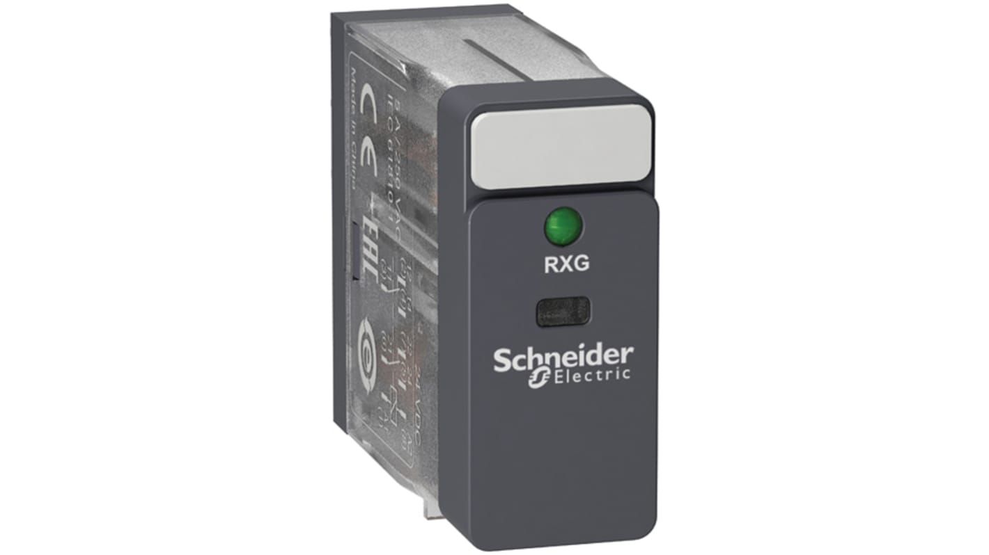 Schneider Electric Plug In Power Relay, 230V ac Coil, 5A Switching Current, DPDT