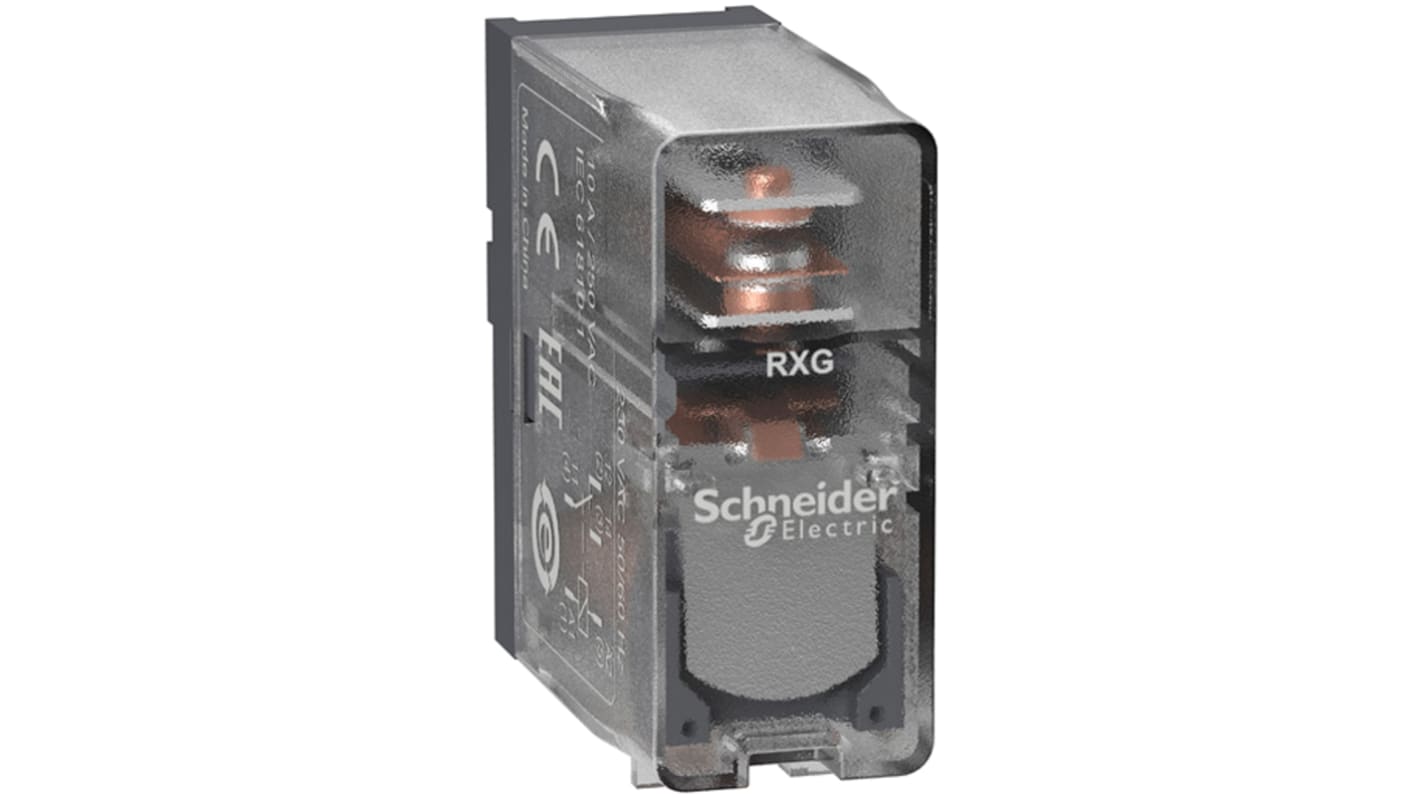 Schneider Electric Harmony Relay RXG Monostabiles Relais, Steckrelais 1-poliger Wechsler 10A 24V dc Spule / 530mW