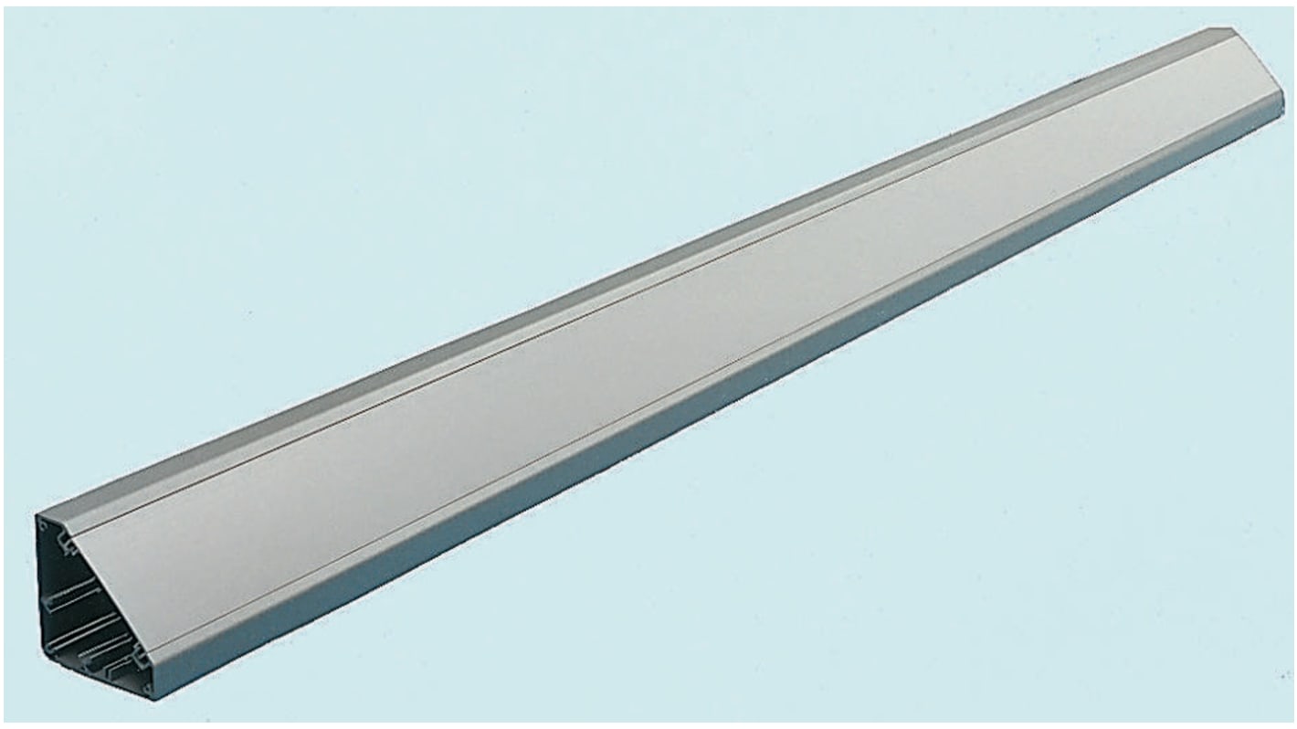 Schneider Electric CV Grey Bench Trunking - Closed Slot, W100 mm x D100mm, L2m, Aluminium