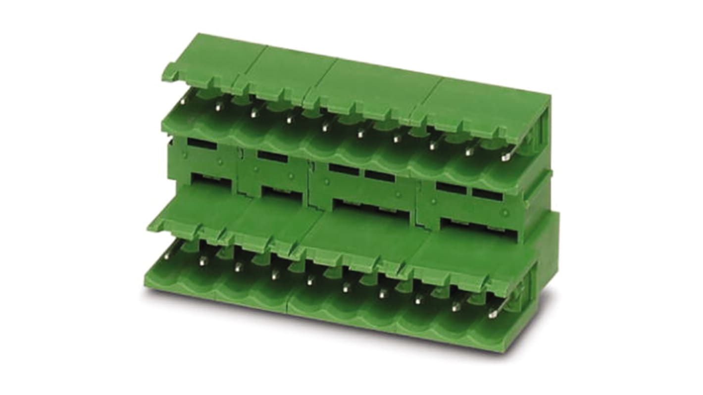 Phoenix Contact 5.08mm Pitch 12 Way Pluggable Terminal Block, Header, Solder Termination