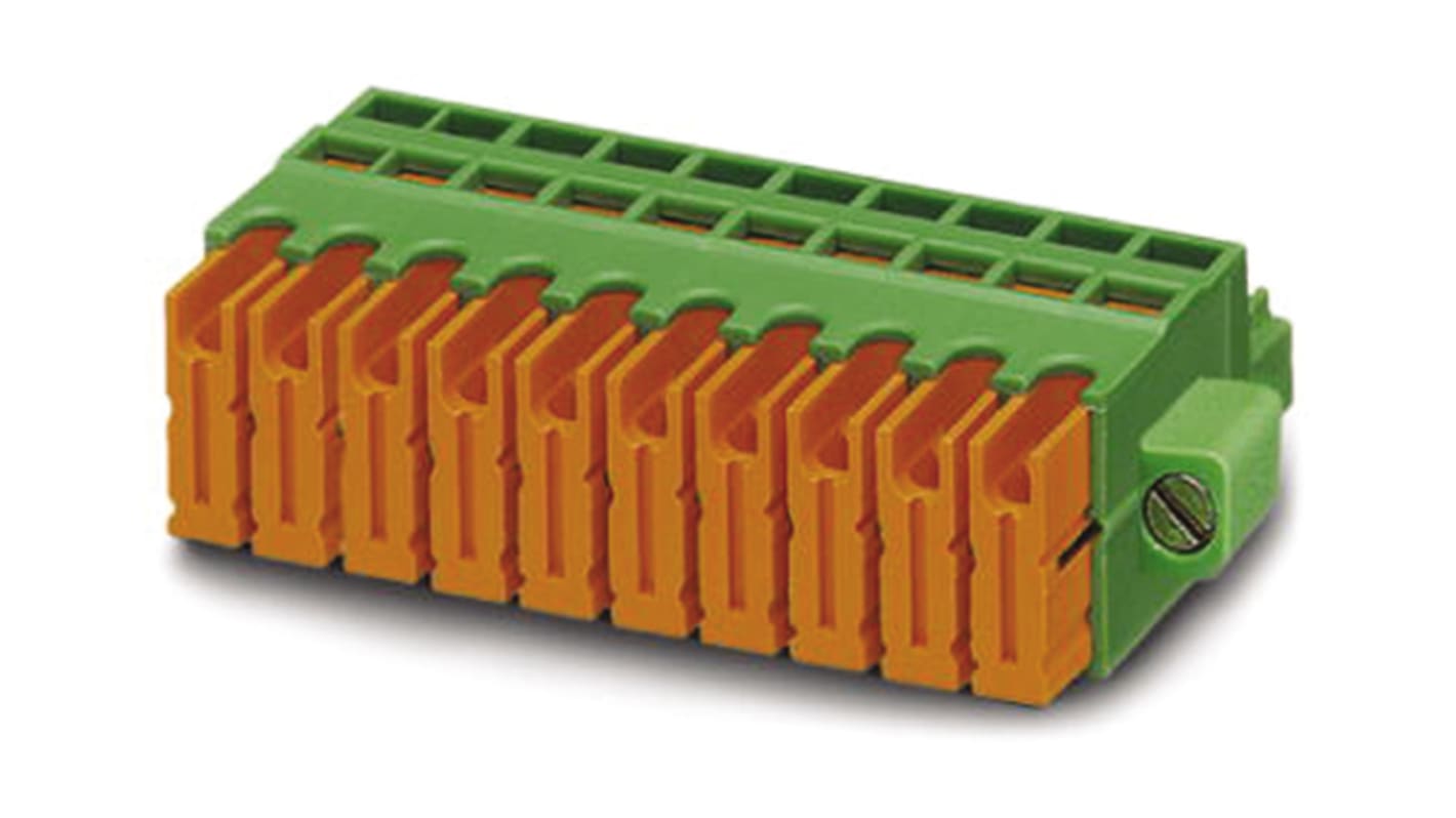 1897681 Phoenix Contact 3.81mm Pitch 16 Way Pluggable Terminal Block, Plug, Cable Mount, Screw