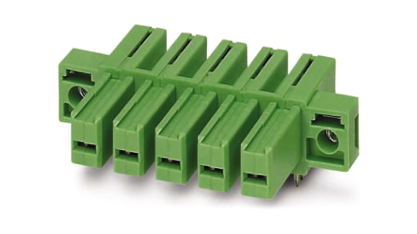 1708501 Phoenix Contact 7.62mm Pitch 3 Way Right Angle Pluggable