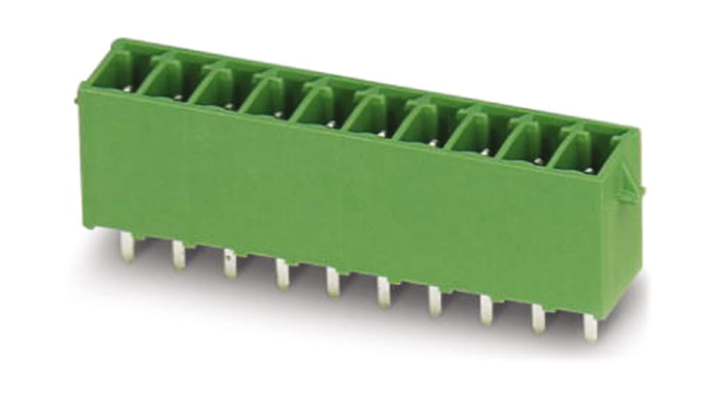 Conector macho para PCB Phoenix Contact serie COMBICON MCV de 4 vías, paso 3.5mm, para soldar