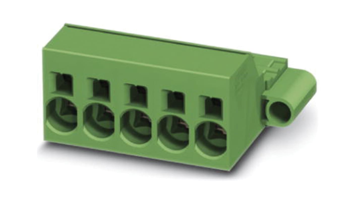 Phoenix Contact 10.16mm Pitch 2 Way Pluggable Terminal Block, Inverted Plug, Cable Mount, Spring Cage Termination