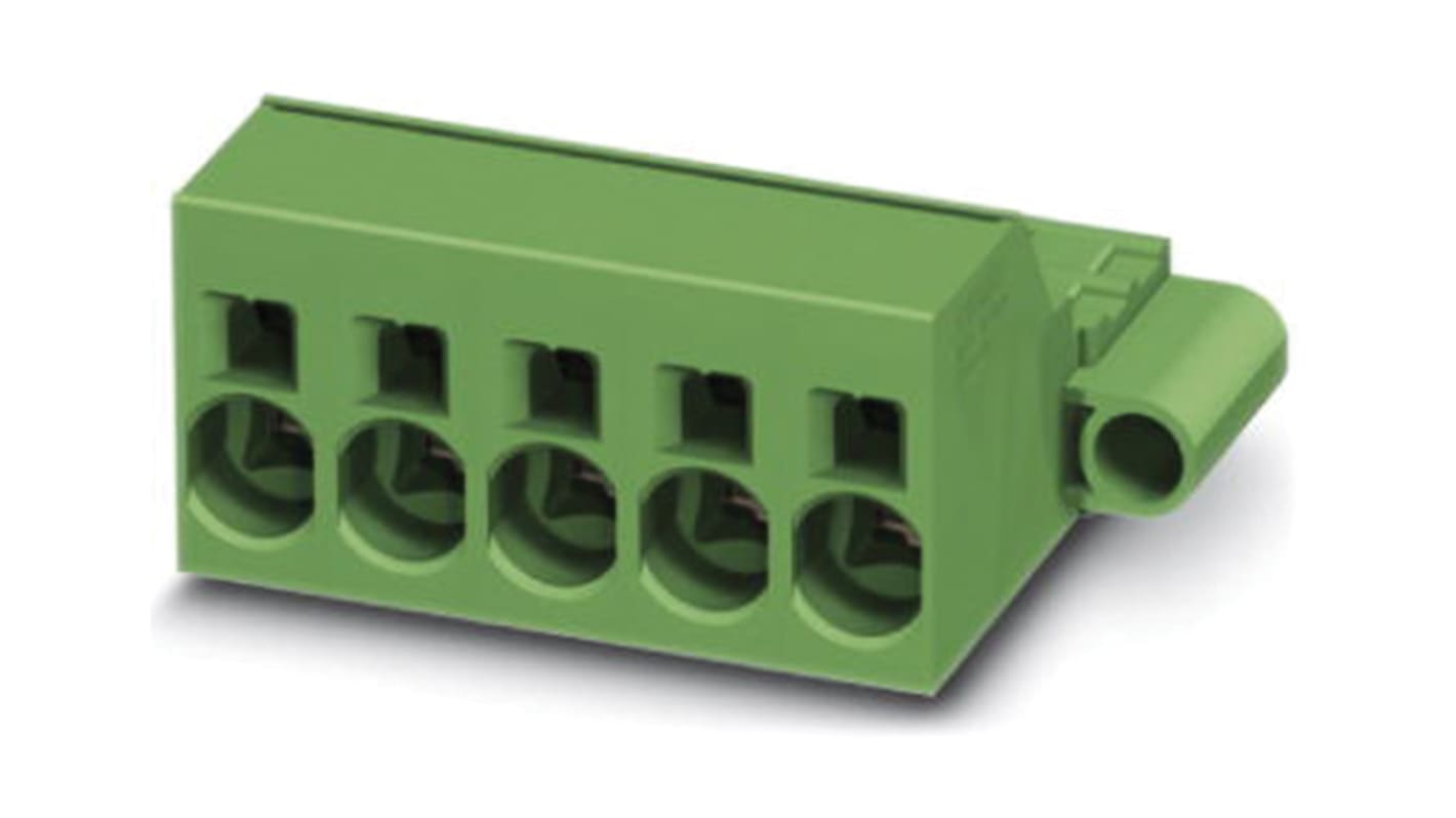 Phoenix Contact 10.16mm Pitch 5 Way Pluggable Terminal Block, Inverted Plug, Cable Mount, Spring Cage Termination