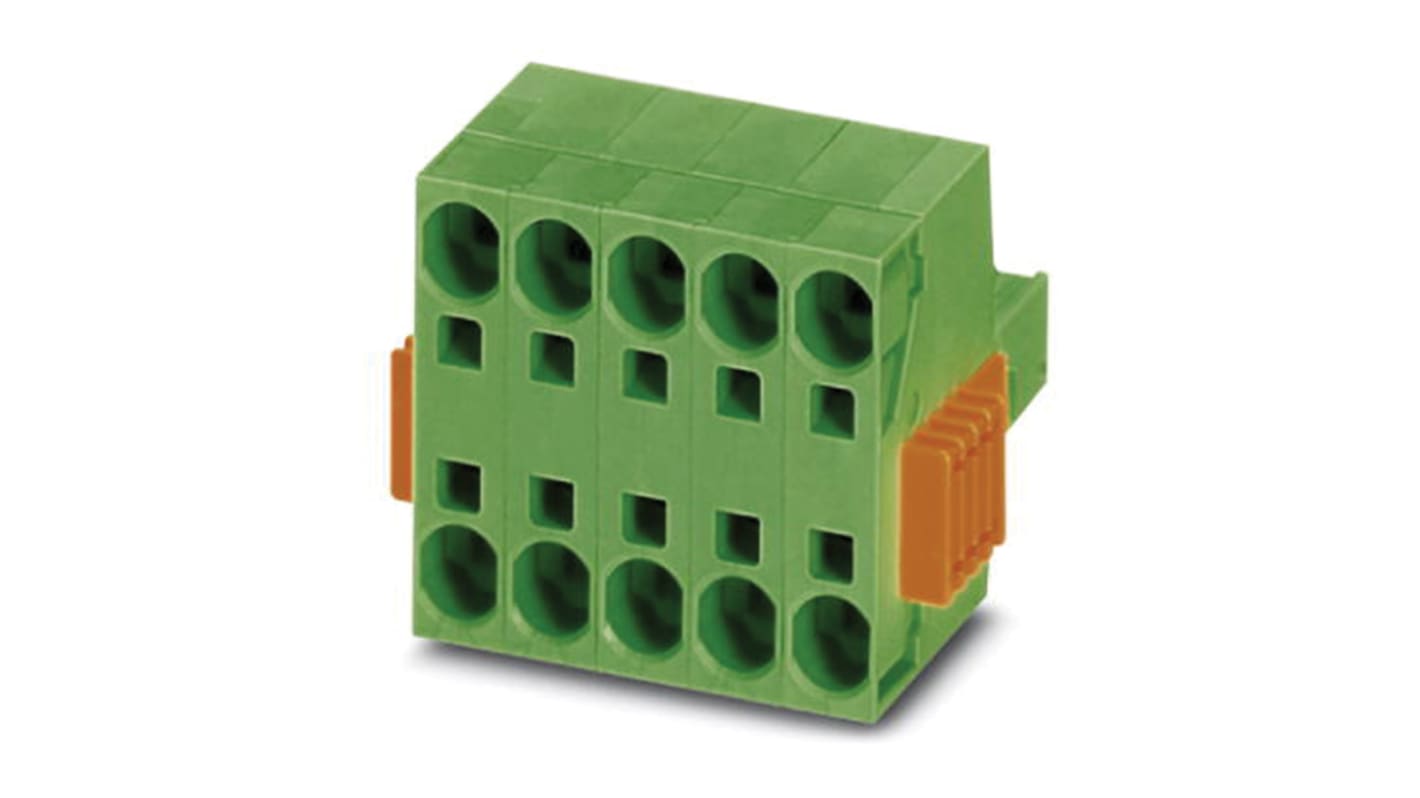 Phoenix Contact 7.62mm Pitch 12 Way Pluggable Terminal Block, Plug, Spring Cage Termination