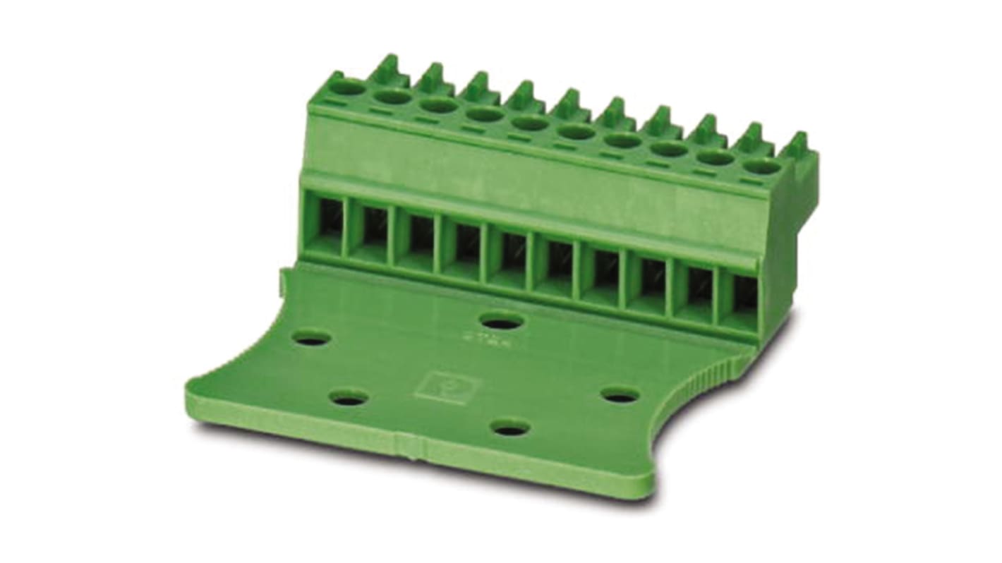 Phoenix Contact 3.81mm Pitch 4 Way Pluggable Terminal Block, Plug, Cable Mount, Screw Termination