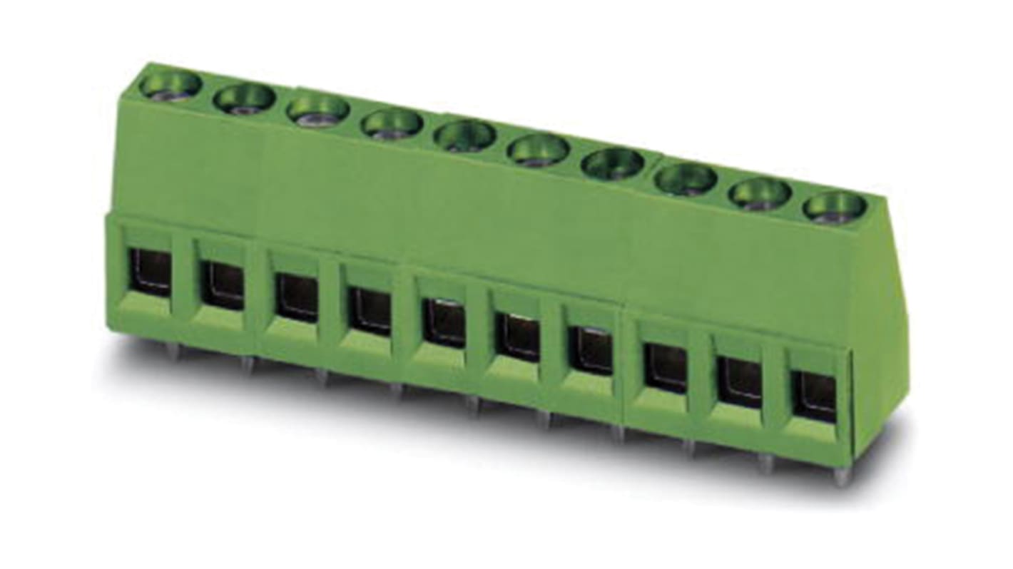 Phoenix Contact MKDS 1.5/ 9 Series PCB Terminal Block, 9-Contact, 5mm Pitch, Through Hole Mount, Screw Termination