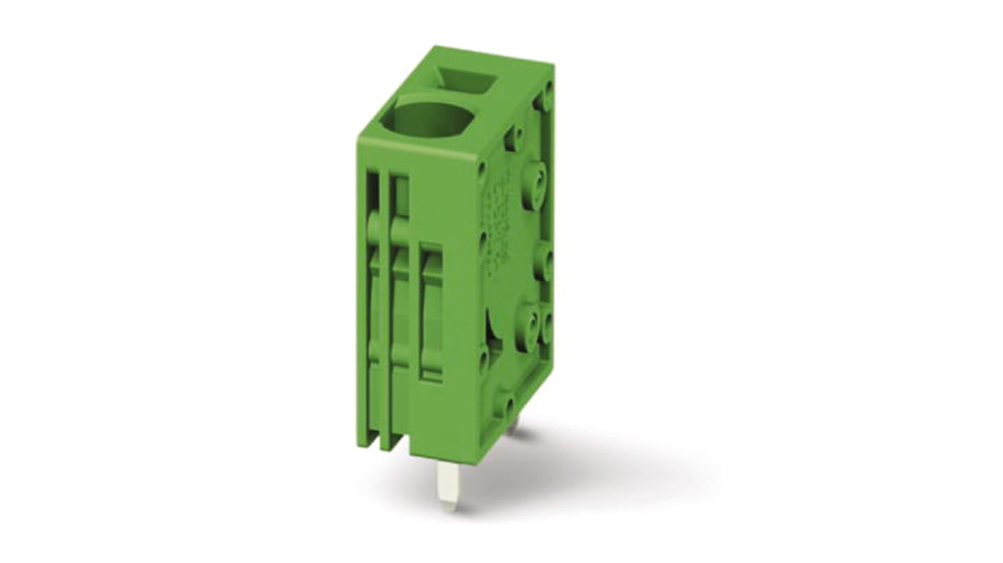 Phoenix Contact SPT 5/ 1-V-7.5 Series PCB Terminal Block, 1-Contact, 7.5mm Pitch, Through Hole Mount, 1-Row, Push In