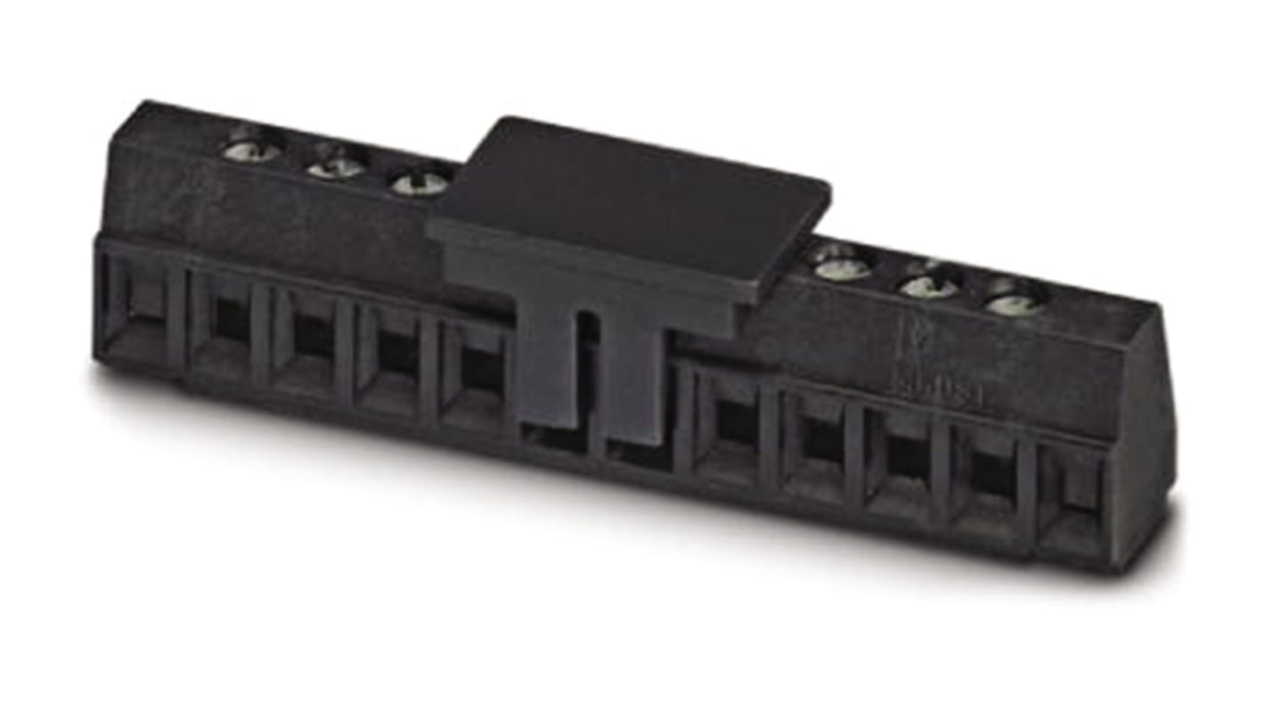 Phoenix Contact MKDS 1/6-3.81 SMD BK Series PCB Terminal Block, 6-Contact, 3.81mm Pitch, Screw Termination