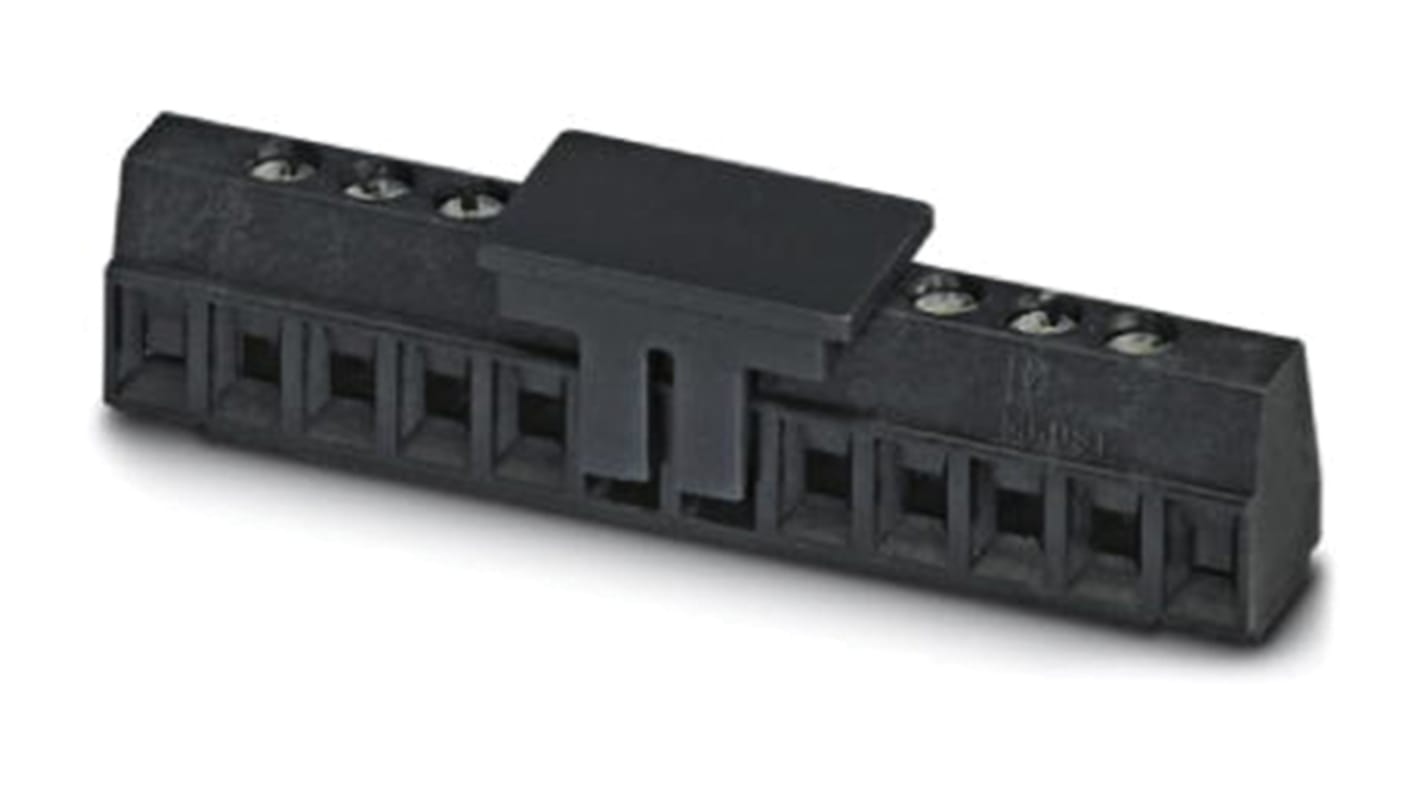 Phoenix Contact MKDS 1/11-3.81 SMD BK Series PCB Terminal Block, 11-Contact, 3.81mm Pitch, Screw Termination