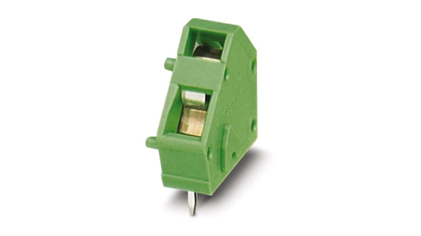 Phoenix Contact ZFKDS 1.5C-5.0-EX Series PCB Terminal Block, 1-Contact, 5mm Pitch, Through Hole Mount, Spring Cage