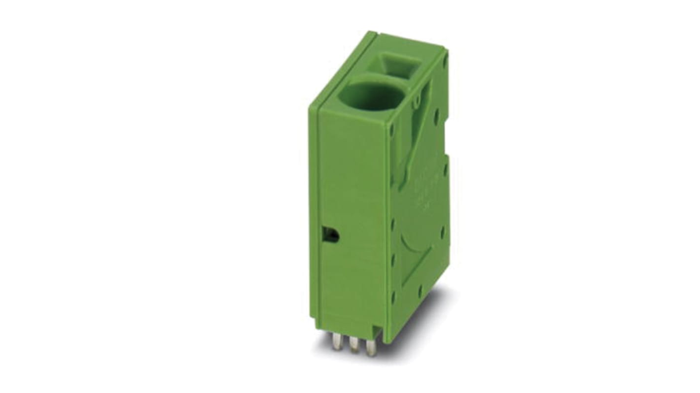 Phoenix Contact SPT 16/1-V-10.0 Series PCB Terminal Block, 1-Contact, 10mm Pitch, Through Hole Mount, Spring Cage