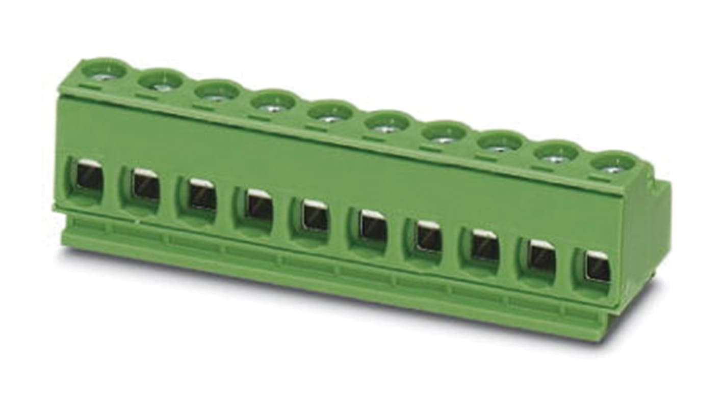 Phoenix Contact 5mm Pitch 11 Way Pluggable Terminal Block, Plug, Screw Termination