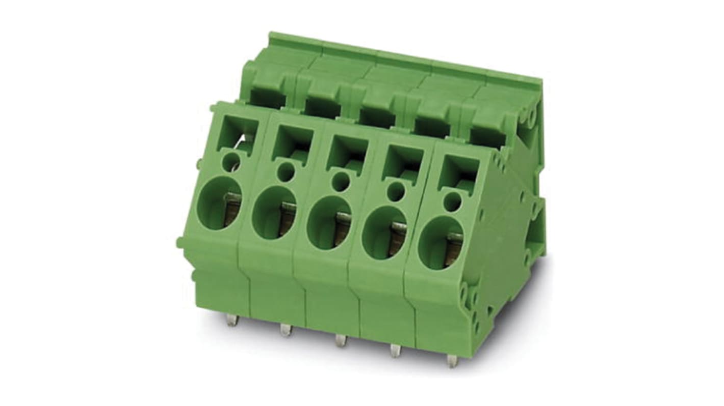 Phoenix Contact ZFKDSA 4-7.5-16 Series PCB Terminal Block, 16-Contact, 7.5mm Pitch, Through Hole Mount, Spring Cage