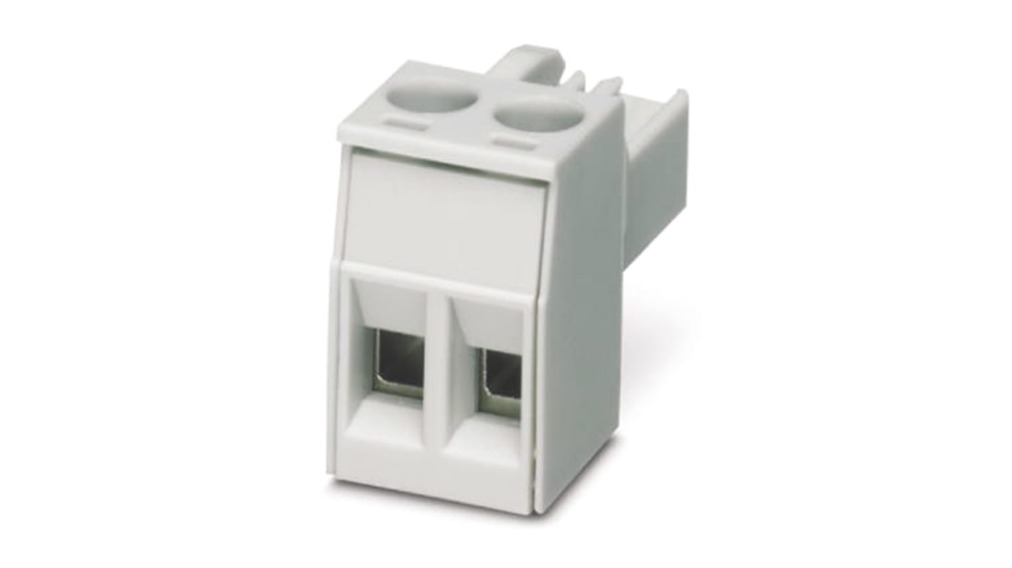 Phoenix Contact 5mm Pitch 2 Way Pluggable Terminal Block, Plug, Screw Termination