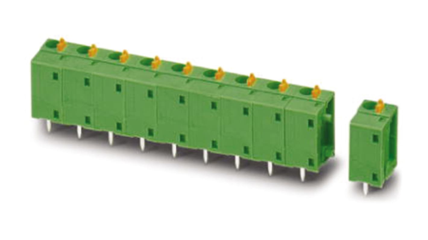 Phoenix Contact FFKDSA1/V2-7.62- 3 Series PCB Terminal Block, 3-Contact, 7.62mm Pitch, Through Hole Mount, Spring Cage