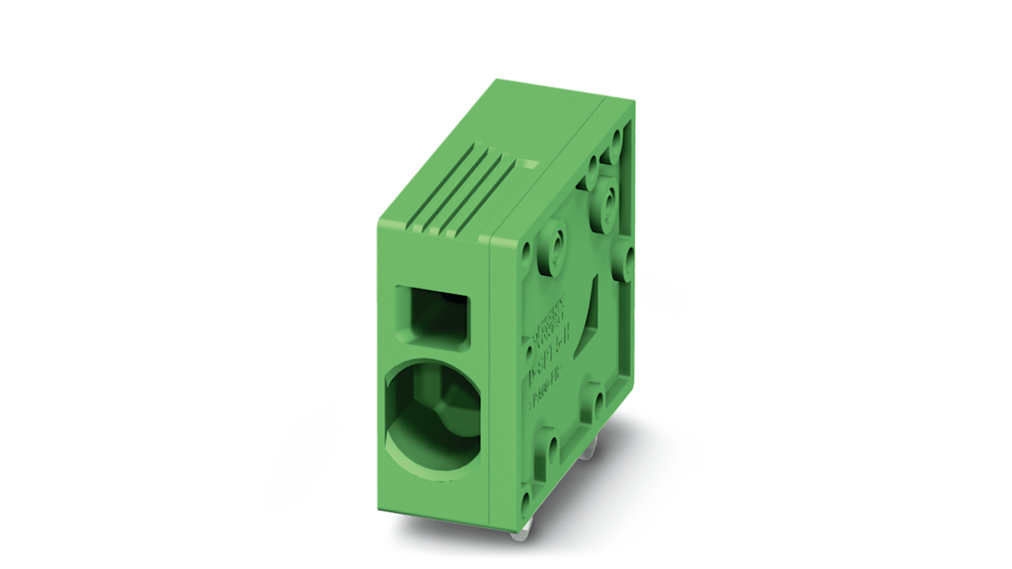 Phoenix Contact SPT 5/ 3-H-7.5 Series PCB Terminal Block, 3-Contact, 7.5mm Pitch, Through Hole Mount, Spring Cage