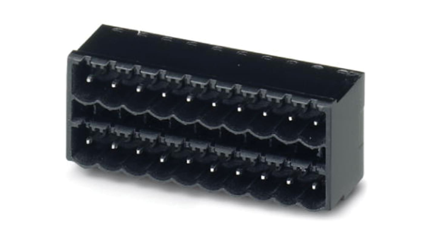 Phoenix Contact 5.0mm Pitch 8 Way Right Angle Pluggable Terminal Block, Header, Through Hole, Solder Termination