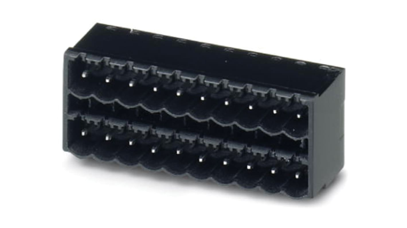 Phoenix Contact 5.0mm Pitch 12 Way Right Angle Pluggable Terminal Block, Header, Through Hole, Solder Termination