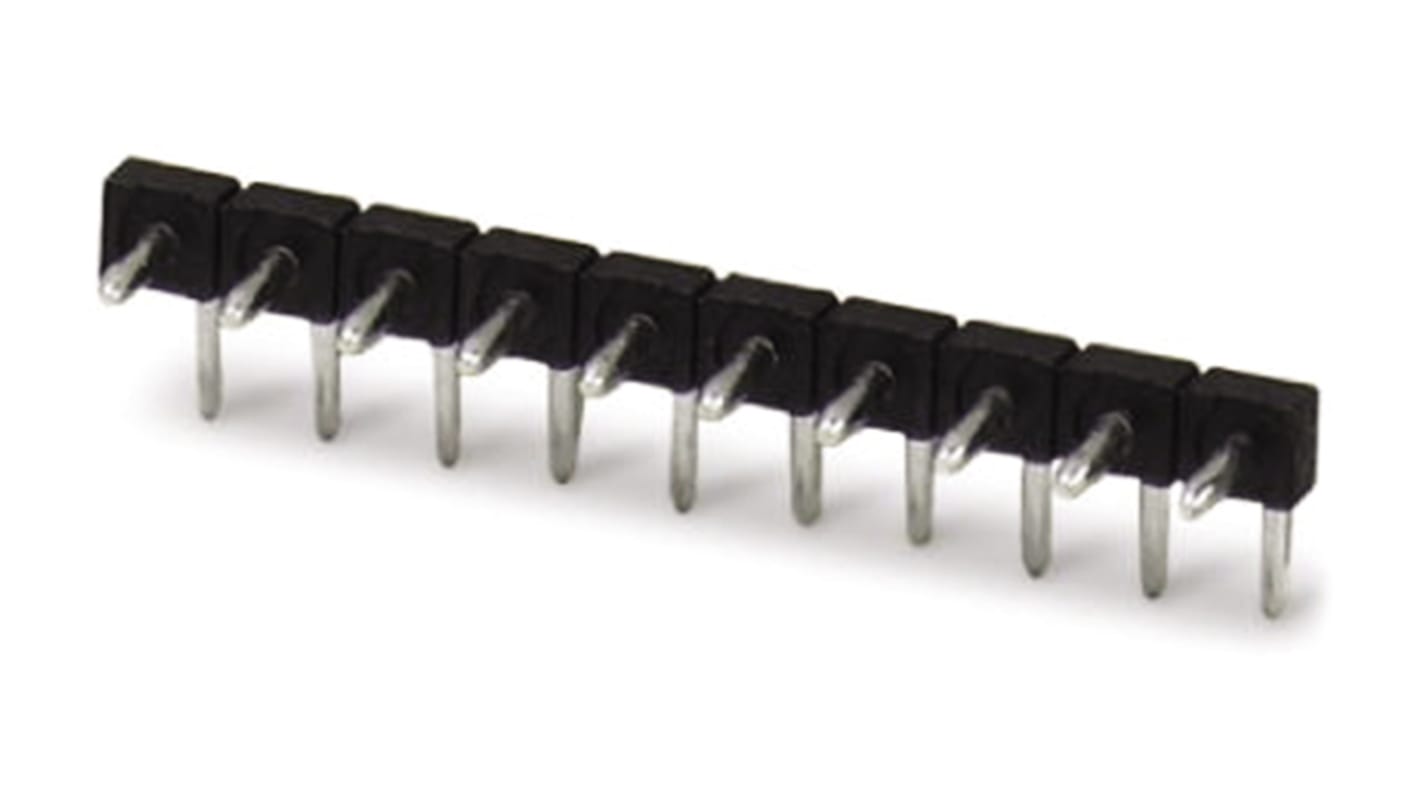 Phoenix Contact 3.5mm Pitch 10 Way Pluggable Terminal Block, Pin Header, Solder Termination