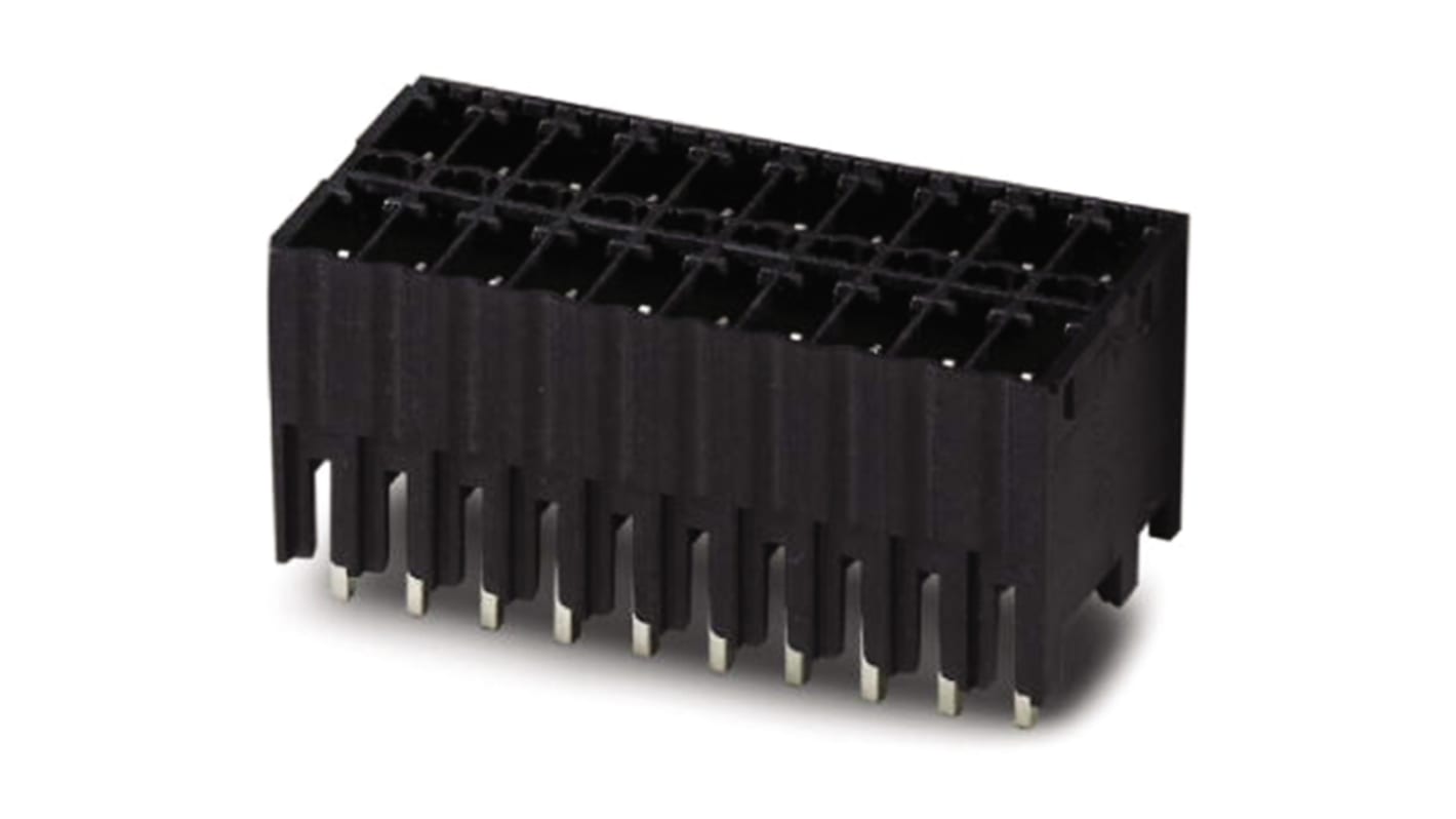 Conector macho para PCB Phoenix Contact serie MCDNV 1.5/11-G1-3.81 P26THR de 11 vías, paso 3.81mm, para soldar