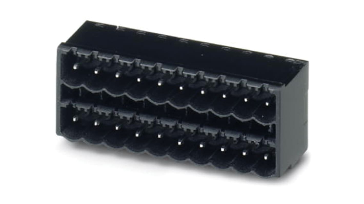 Phoenix Contact 5.08mm Pitch 9 Way Right Angle Pluggable Terminal Block, Header, Through Hole, Solder Termination