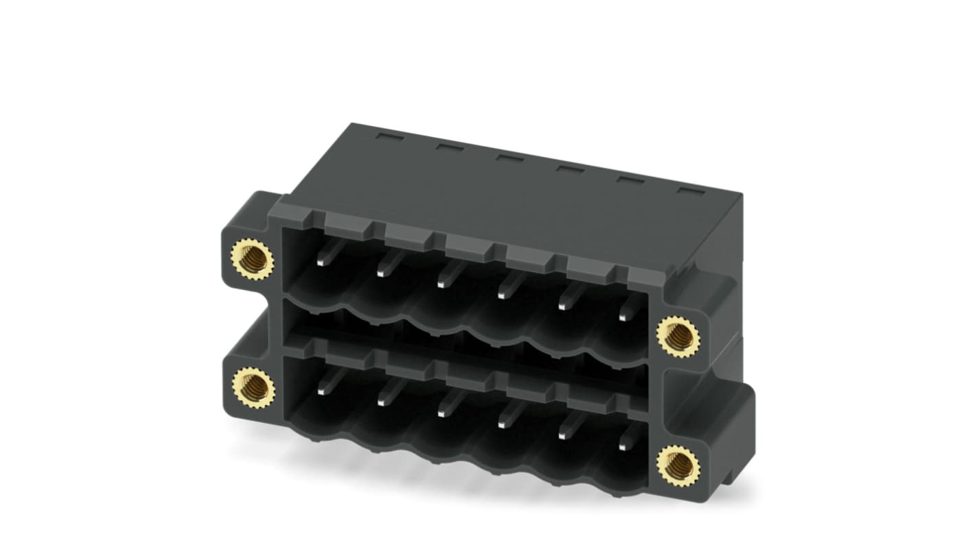 1753349 | Phoenix Contact 5.08mm Pitch 6 Way Right Angle Pluggable ...