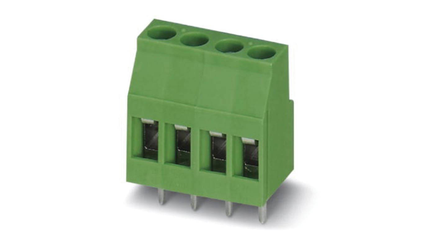Phoenix Contact MKDSB 3/ 5 Series PCB Terminal Block, 5-Contact, 5mm Pitch, Through Hole Mount, Screw Termination