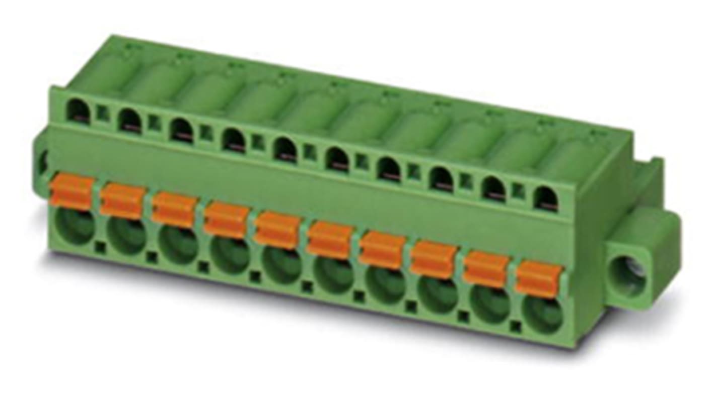 Phoenix Contact 5.08mm Pitch 20 Way Pluggable Terminal Block, Plug, Spring Cage Termination