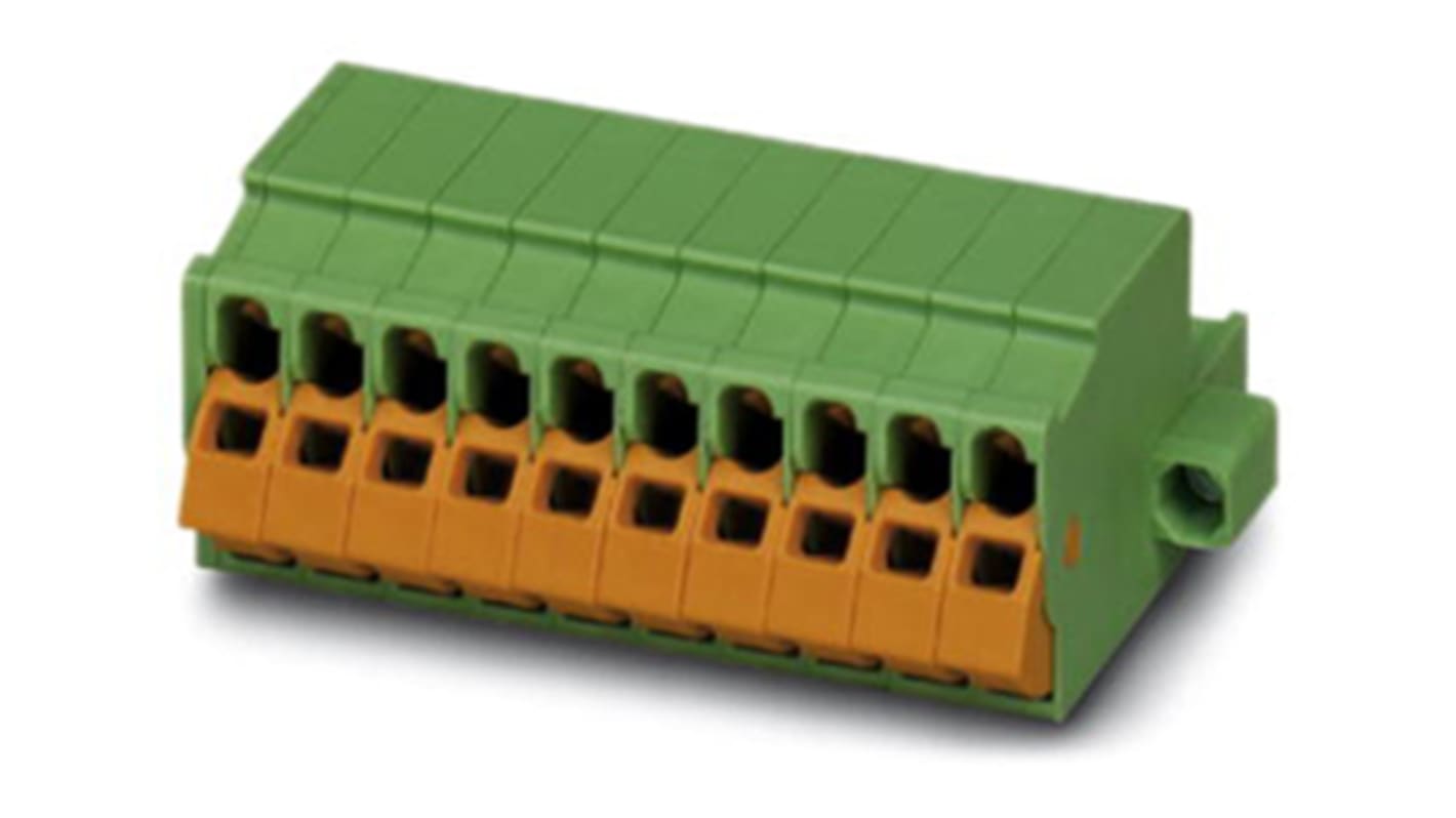 Phoenix Contact 5mm Pitch 12 Way Pluggable Terminal Block, Plug, Screw Termination