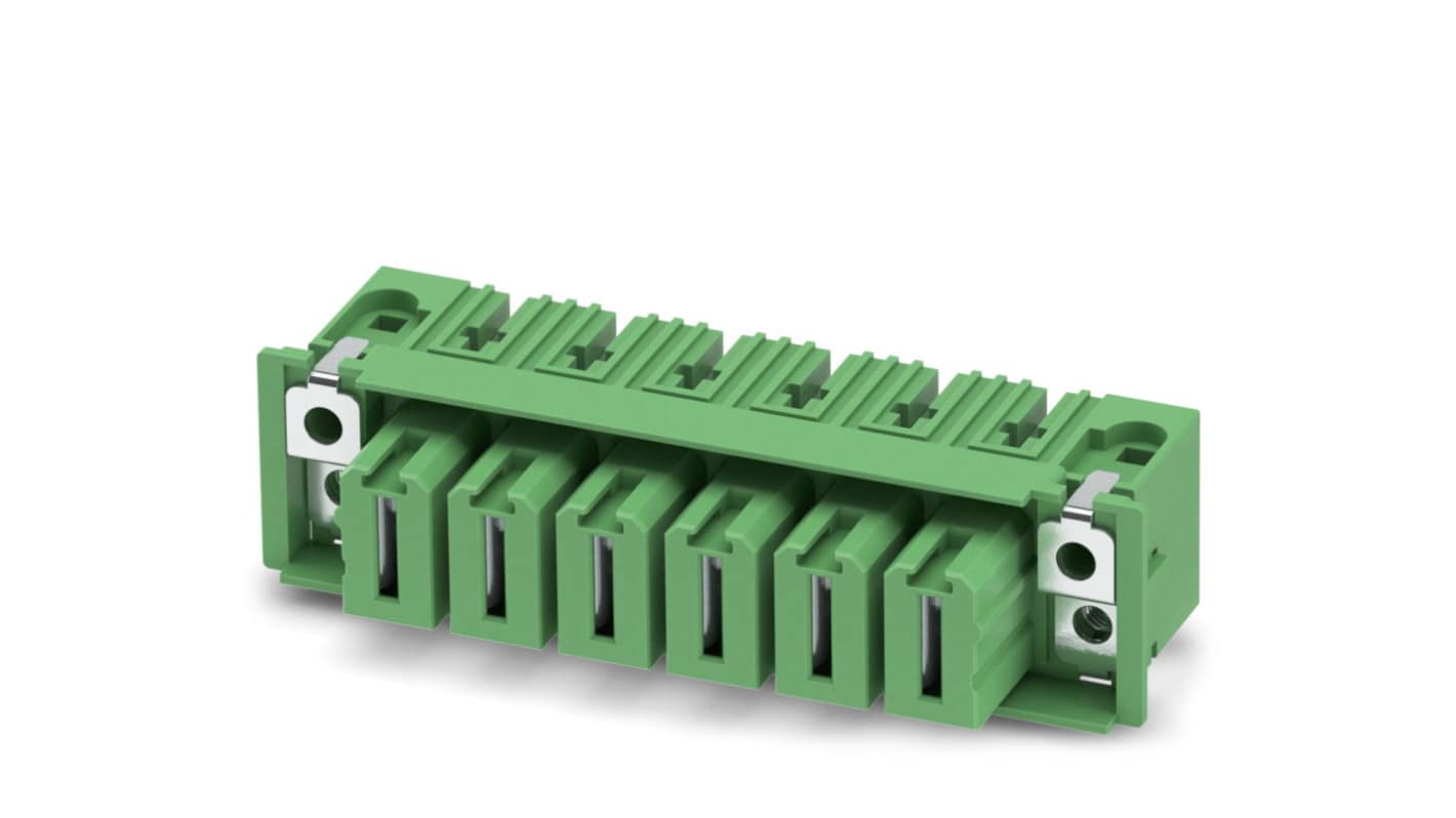 1785003 | Phoenix Contact 15.0mm Pitch 6 Way Right Angle Pluggable ...