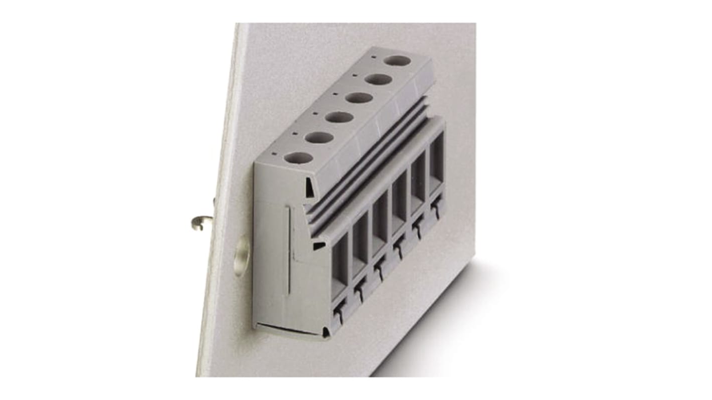 Phoenix Contact VDFK 6 GNYE Series Feed Through Terminal Block, 2-Contact, 1-Row, Screw Termination