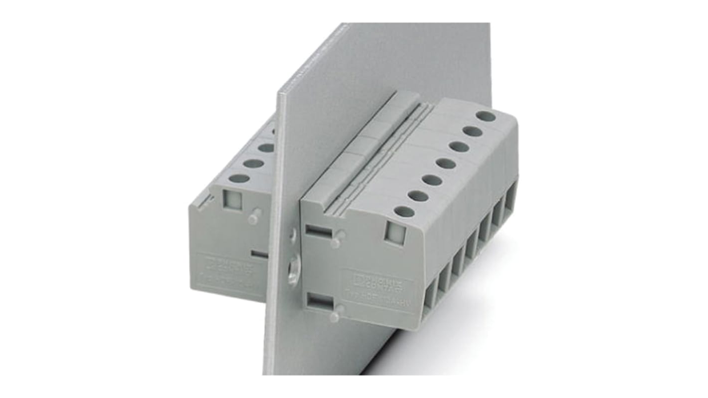 Phoenix Contact HDFK10-HV/Z Series Feed Through Terminal Block, 2-Contact, 1-Row, Screw Termination