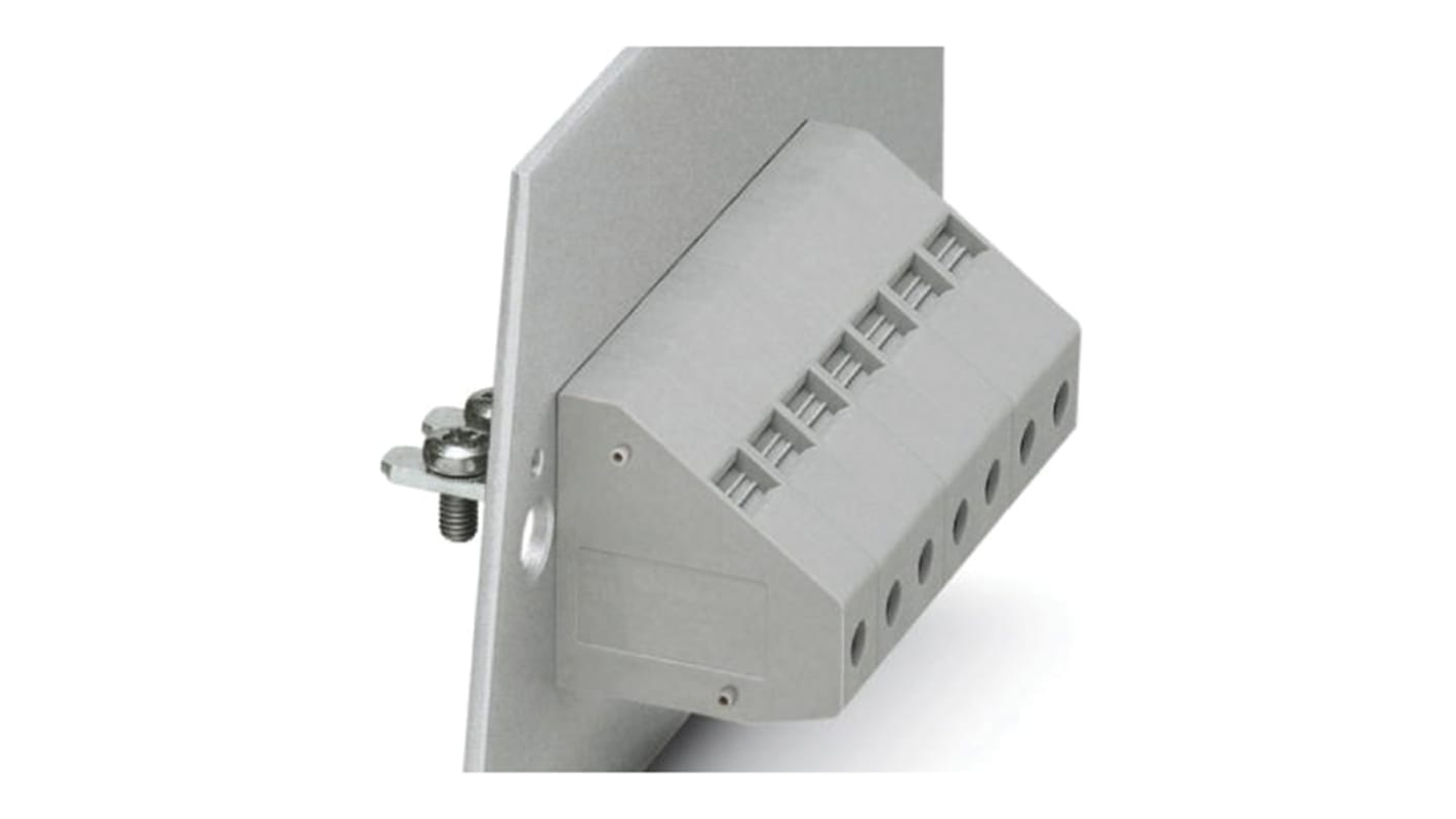 Phoenix Contact HDFKV16-VP/Z Series Feed Through Terminal Block, 2-Contact, 1-Row, Screw Termination