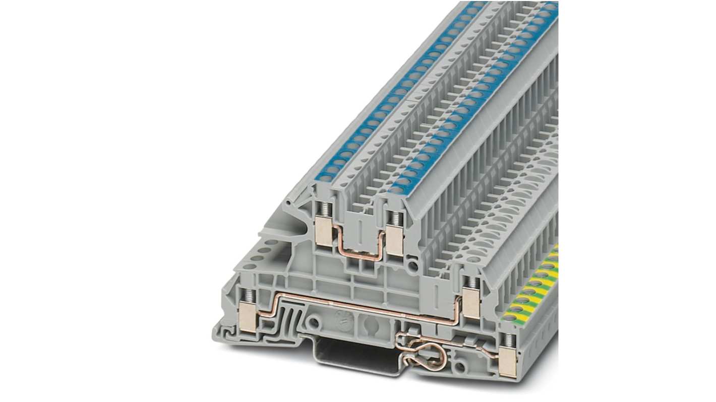 Phoenix Contact Installatie-aardklem - UTI 2,5-PE/L/N, Etage-installatierijgklem, verkoop per: 1 x 1 stuk - 3076030, 4046356644006