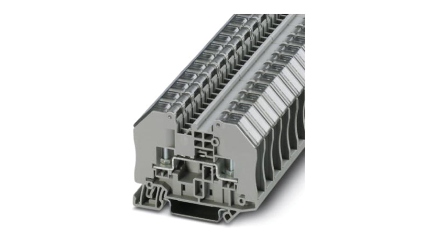 Phoenix Contact RTO 3-TC BU Series Blue Feed Through Terminal Block, Single-Level, Bolt Termination