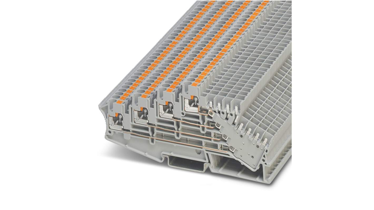 3012310 Phoenix Contact PT 2.54L/2P Series Grey Multi Level Terminal Block, 0.14 → 4mm²