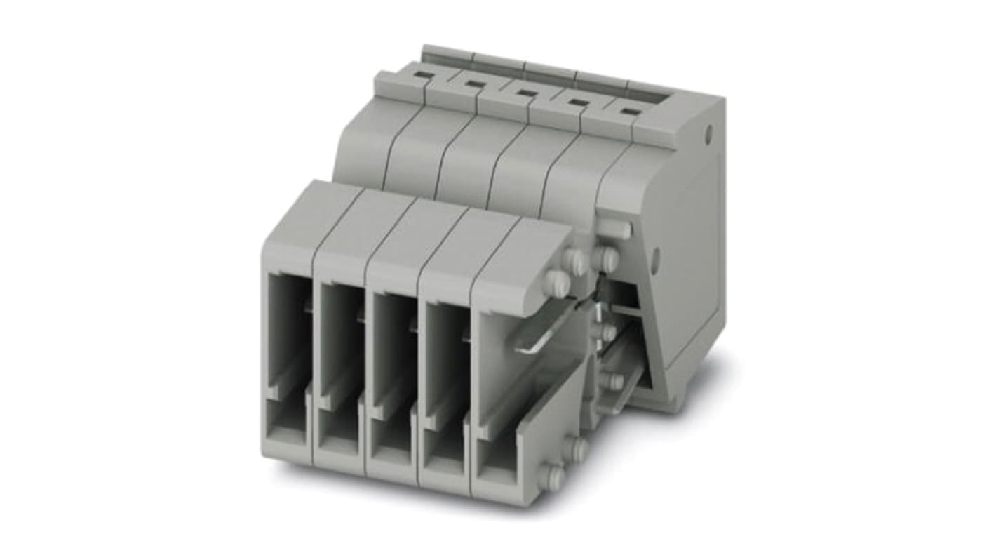 Phoenix Contact Pluggable Terminal Block, Receptacle, Push In Termination